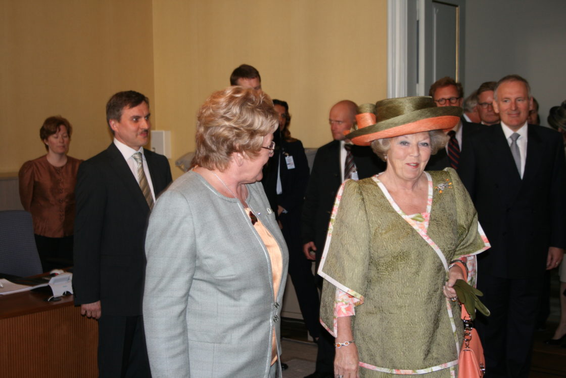 Riigikogu esimees Ene Ergma kohtus täna Eestis visiidil viibiva Hollandi kuninganna Beatrix’iga